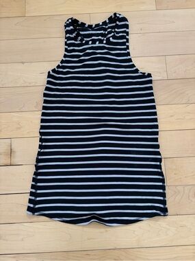 Lululemon Black & White Striped Racerback Tank